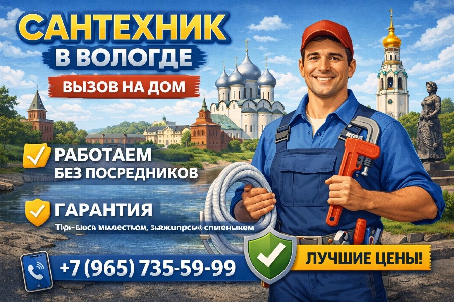 Сантехник Вологда: вызвать на дом